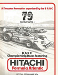 Programme cover of Thruxton Race Circuit, 01/04/1979