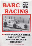 Programme cover of Thruxton Race Circuit, 08/03/1981