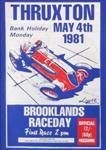 Programme cover of Thruxton Race Circuit, 04/05/1981