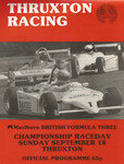 Programme cover of Thruxton Race Circuit, 18/09/1983