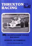 Programme cover of Thruxton Race Circuit, 21/10/1984