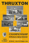 Programme cover of Thruxton Race Circuit, 13/10/1991