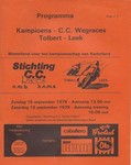 Programme cover of Tolbert, 16/09/1979