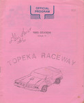 Programme cover of Topeka Raceway, 08/09/1985