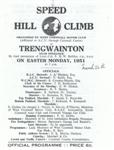 Programme cover of Trengwainton Hill Climb, 26/03/1951