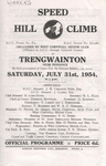 Programme cover of Trengwainton Hill Climb, 31/07/1954
