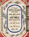 Programme cover of Trenton International Speedway, 27/07/1958