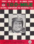 Programme cover of Trenton International Speedway, 25/04/1965