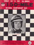 Programme cover of Trenton International Speedway, 18/07/1965