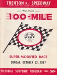 Programme cover of Trenton International Speedway, 22/10/1967