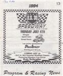 Programme cover of US 30 Speedway, 03/07/1994