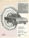 Programme cover of Vallejo Speedway, 19/05/1968