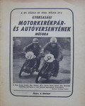 Programme cover of Városliget City Park, 27/05/1956