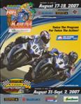 Programme cover of Virginia International Raceway, 19/08/2007