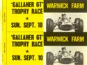 Car sticker for Warwick Farm, 10/09/1967