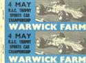 Car sticker for Warwick Farm, 04/05/1969