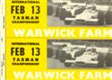 Car sticker for Warwick Farm, 13/02/1972