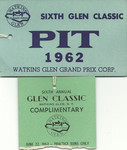 Ticket for Watkins Glen International, 22/06/1962