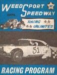 Programme cover of Weedsport Speedway, 25/08/1974