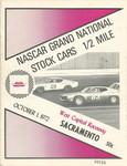 Programme cover of West Capital Raceway, 01/10/1972