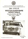 Programme cover of Weston-Super-Mare Speed Trials, 04/10/1986