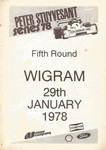 Programme cover of Wigram Airfield, 29/01/1978