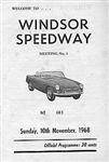 Programme cover of Windsor RSL Speedway, 10/11/1968
