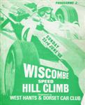Programme cover of Wiscombe Park Hill Climb, 23/06/1968