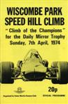 Programme cover of Wiscombe Park Hill Climb, 07/04/1974
