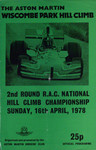 Programme cover of Wiscombe Park Hill Climb, 16/04/1978