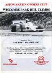 Programme cover of Wiscombe Park Hill Climb, 04/04/1987