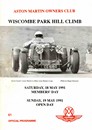 Programme cover of Wiscombe Park Hill Climb, 19/05/1991