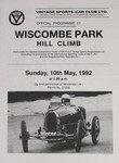 Programme cover of Wiscombe Park Hill Climb, 10/05/1992