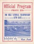 Programme cover of Milwaukee Mile, 28/08/1949