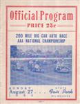 Programme cover of Milwaukee Mile, 27/08/1950