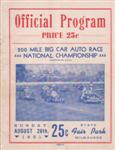 Programme cover of Milwaukee Mile, 26/08/1951