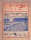 Programme cover of Milwaukee Mile, 24/08/1952