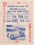 Programme cover of Milwaukee Mile, 05/06/1955