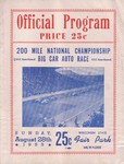 Programme cover of Milwaukee Mile, 28/08/1955