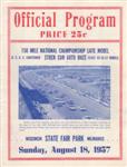 Programme cover of Milwaukee Mile, 18/08/1957