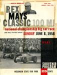 Programme cover of Milwaukee Mile, 08/06/1958