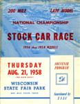 Programme cover of Milwaukee Mile, 21/08/1958