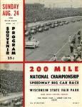 Programme cover of Milwaukee Mile, 24/08/1958