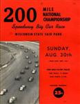 Programme cover of Milwaukee Mile, 30/08/1959