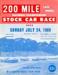 Programme cover of Milwaukee Mile, 24/07/1960