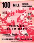 Programme cover of Milwaukee Mile, 12/08/1961