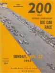 Programme cover of Milwaukee Mile, 22/08/1965