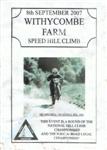 Programme cover of Withycombe Farm Hill Climb, 08/09/2007