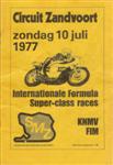 Programme cover of Zandvoort, 10/07/1977