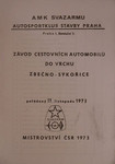 Programme cover of Zbecno Hill Climb, 11/11/1973